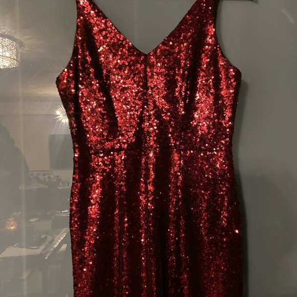 Siren Red sequins long red sleeveless gown ! Time to be a show stopper! - Picture 2 of 5
